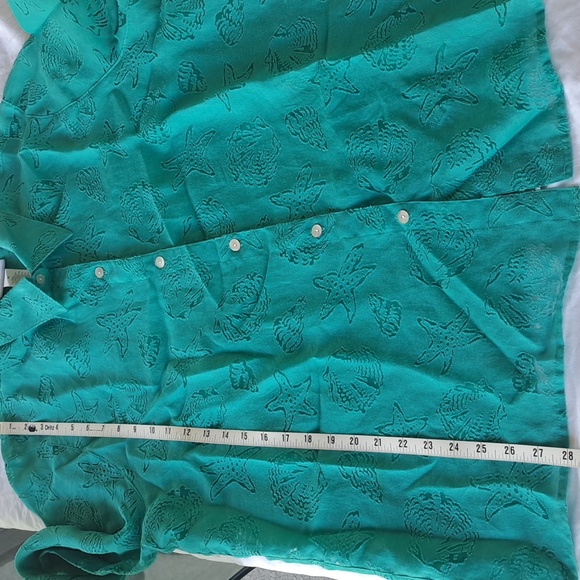 Alfred Dunner Turquoise Button-Down Shirt - Picture 9 of 10